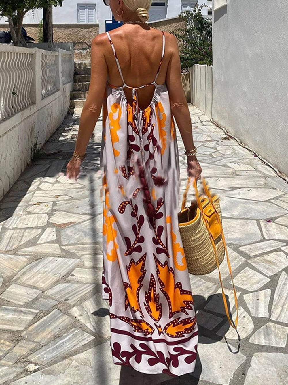 Mouwloze Maxi Jurk Zomer Dames-3