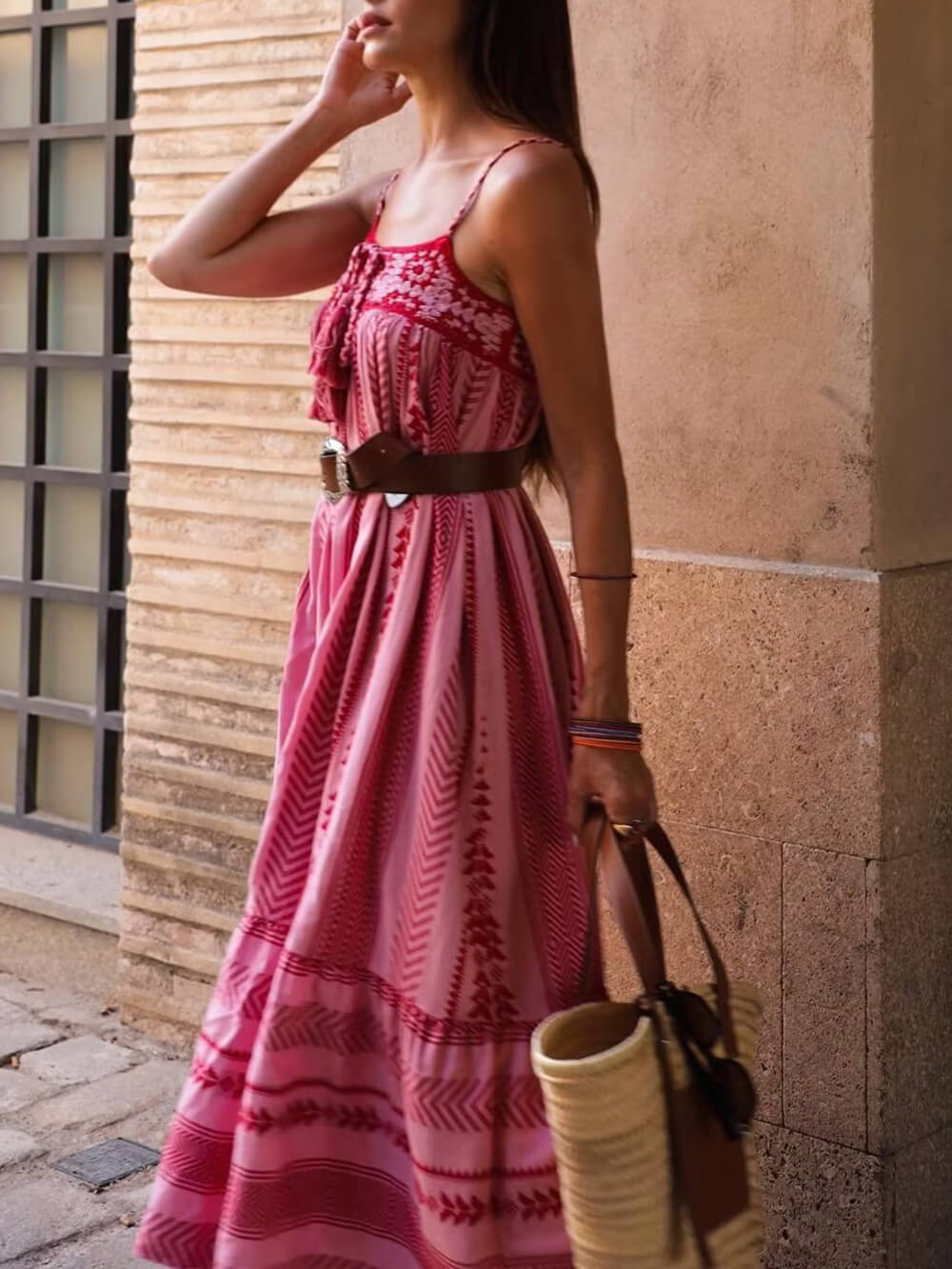 Dames Jurk - Mouwloos - Maxi-Lengte - Ademend Materiaal -0-4
