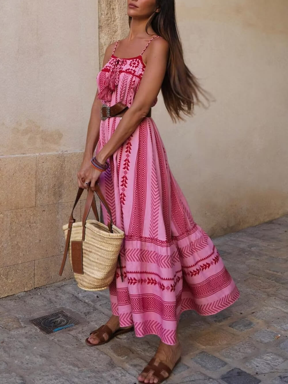 Dames Jurk - Mouwloos - Maxi-Lengte - Ademend Materiaal -0-5