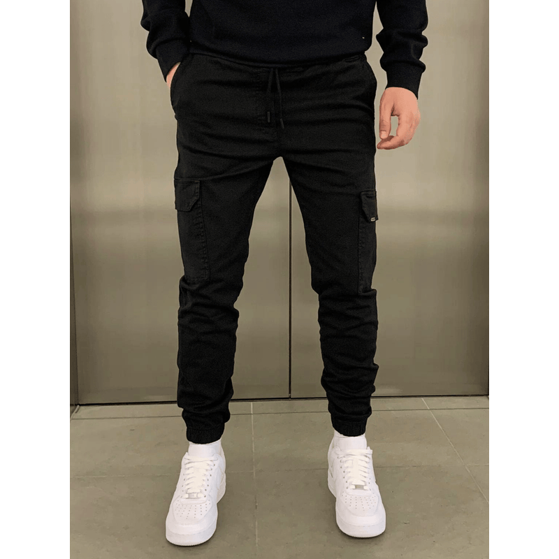 Joggingbroek voor heren – Cargo-stijl – Ademende stof – Verstelbare pasvorm