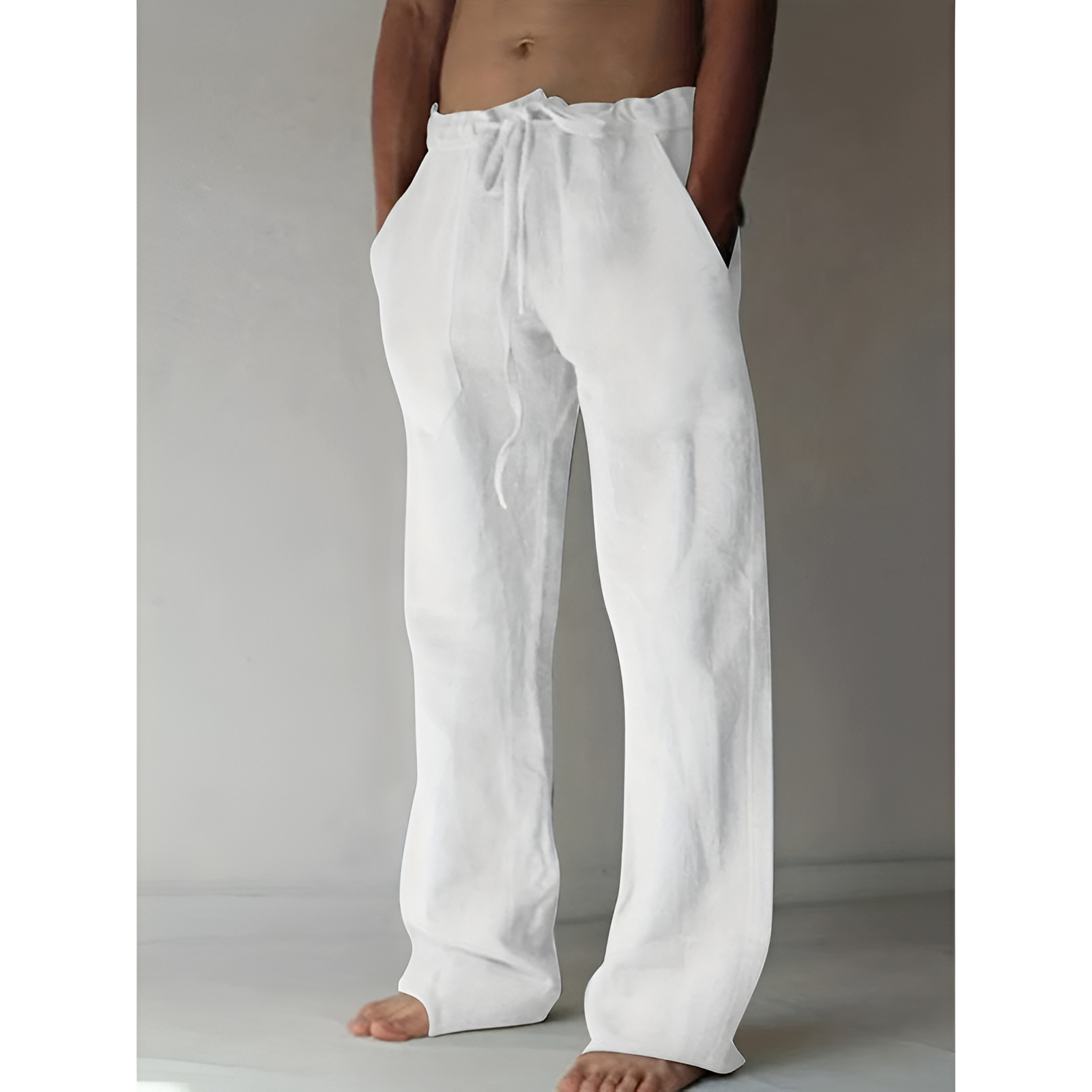 Heren linnen broek – luchtig ontwerp – casual look – zacht materiaal