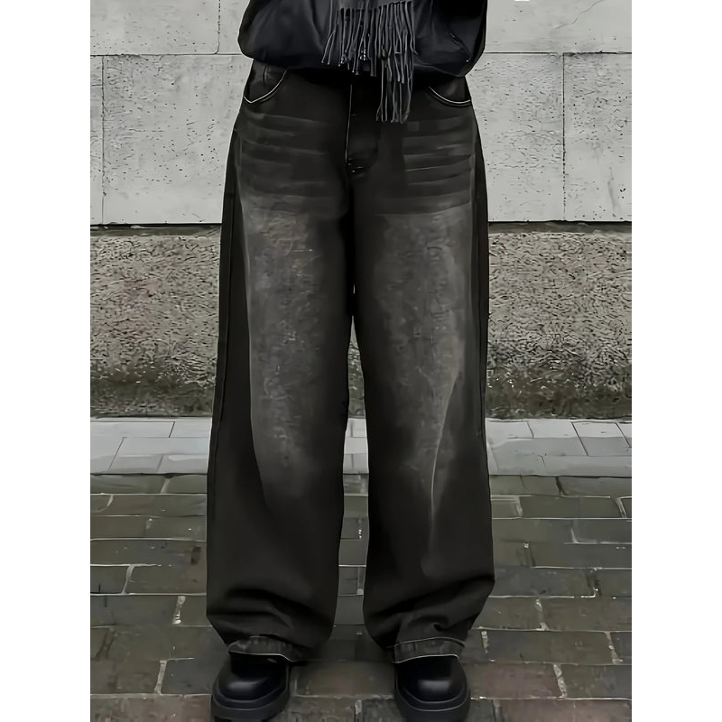 Baggy jeans voor heren – Wijde pijpen – Retro stijl – Comfortabele pasvorm