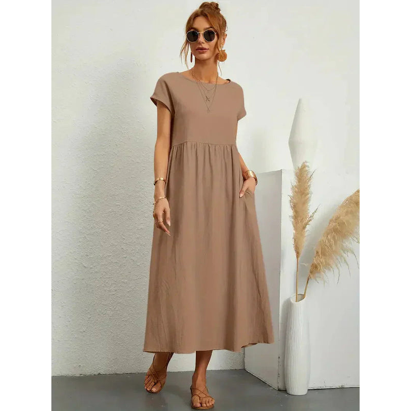 Dames zomerjurk – Ademende stof – Elegante taille – Casual stijl