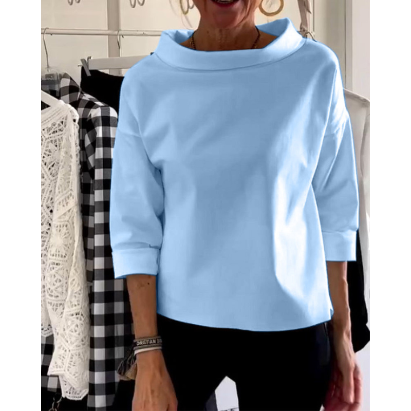 Damesoverhemd – Lichtgewicht stof – Boothals – Veelzijdige stijl