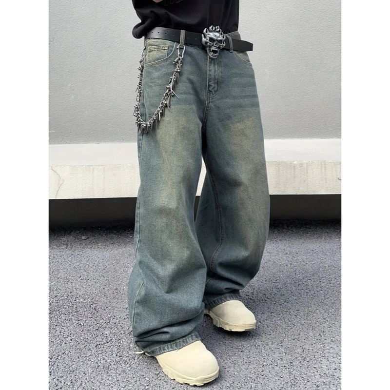 Baggy jeans voor heren – Wijde pijpen – Retro stijl – Comfortabele pasvorm