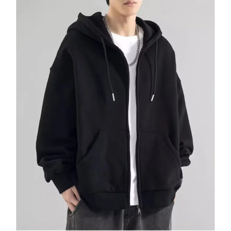 Herenhoodie met ritssluiting – Relaxed fit – Ademende stof – Casual stijl