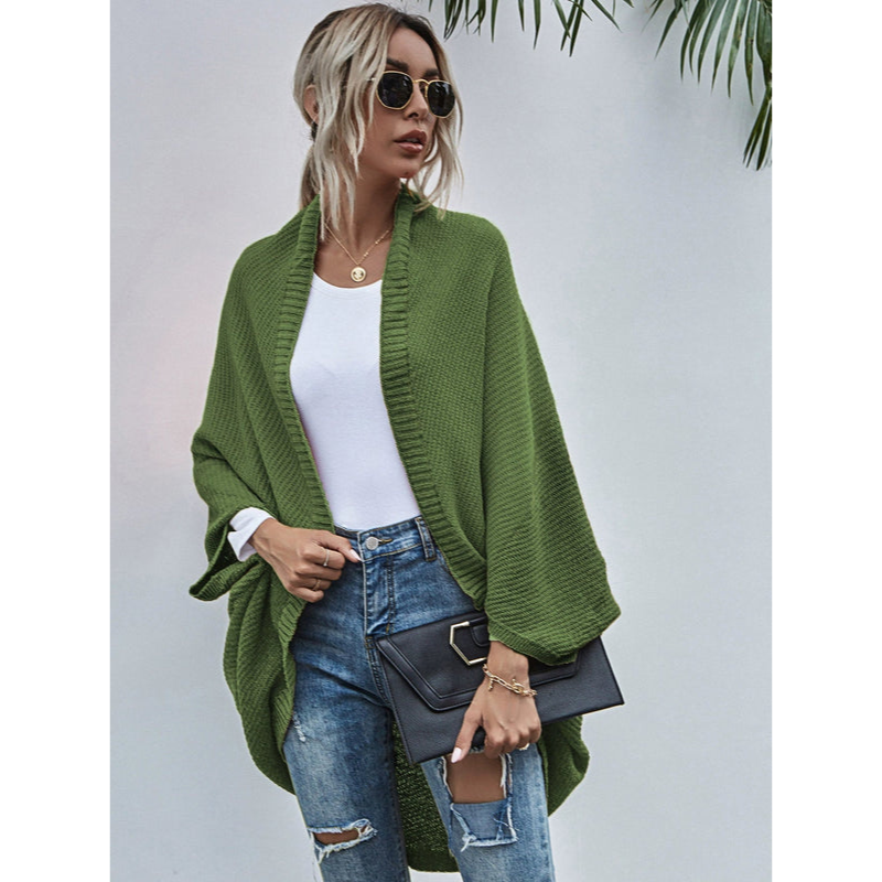 Wollen vest voor dames – Open voorkant – Oversized pasvorm – Trendy ontwerp
