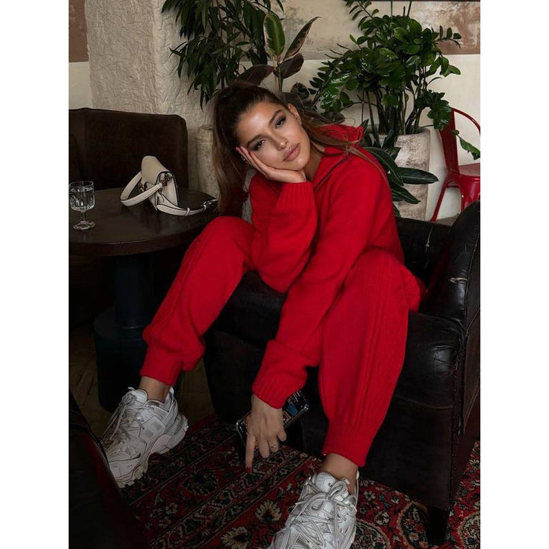 Loungewear voor dames – Comfortabele gebreide stof – Stijlvolle patronen – Comfortabele pasvorm