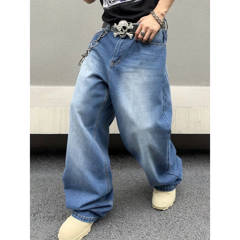 Baggy jeans voor heren – Wijde pijpen – Retro stijl – Comfortabele pasvorm