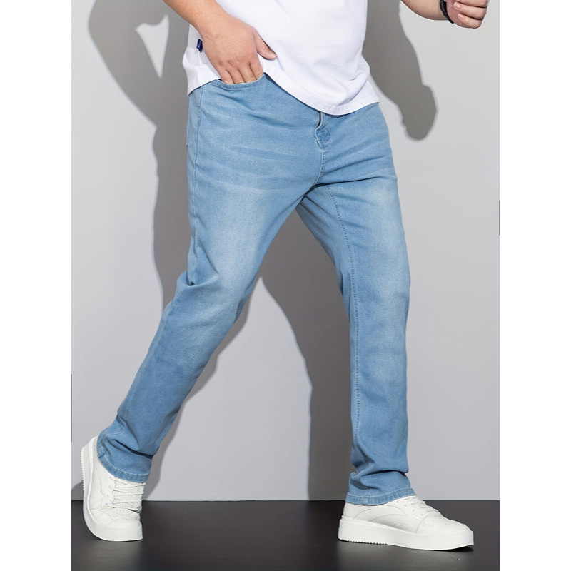 Heren stretch denim jeans – Slim fit – 5-pocket model – Ademende stof