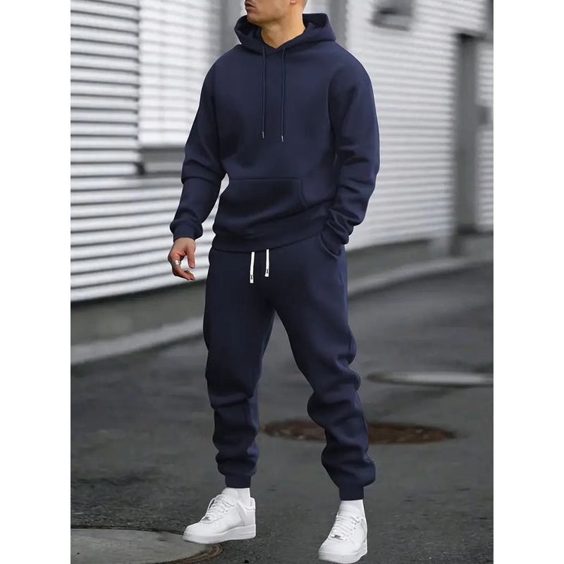 Heren trainingspak - Sweatshirt met capuchon - Tapered joggingbroek - Ademende stof