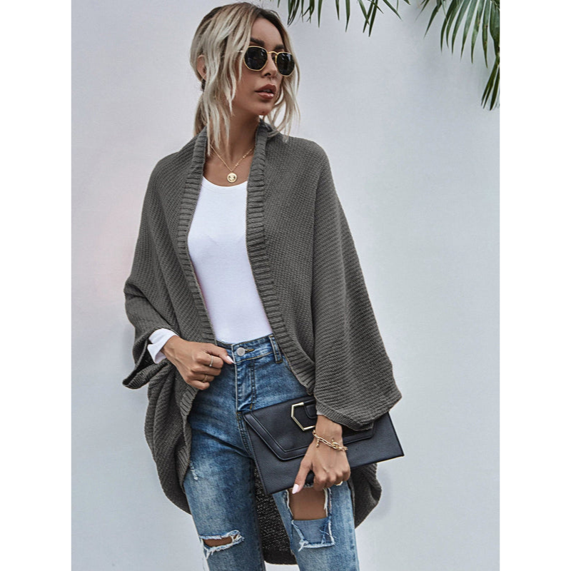 Wollen vest voor dames – Open voorkant – Oversized pasvorm – Trendy ontwerp