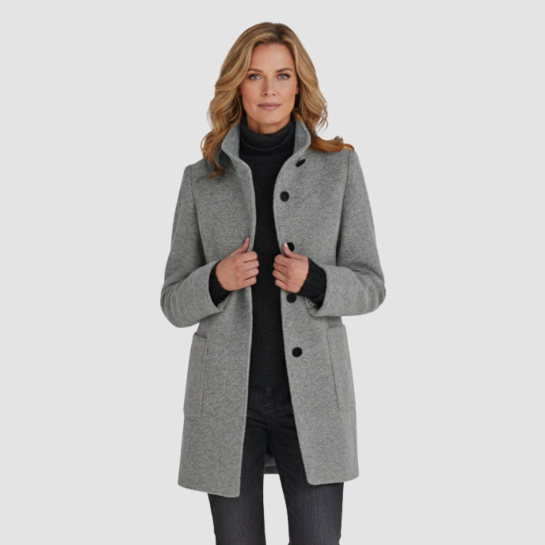 Dames Trenchcoat Wolmix Jas | Stijlvolle Winterjas