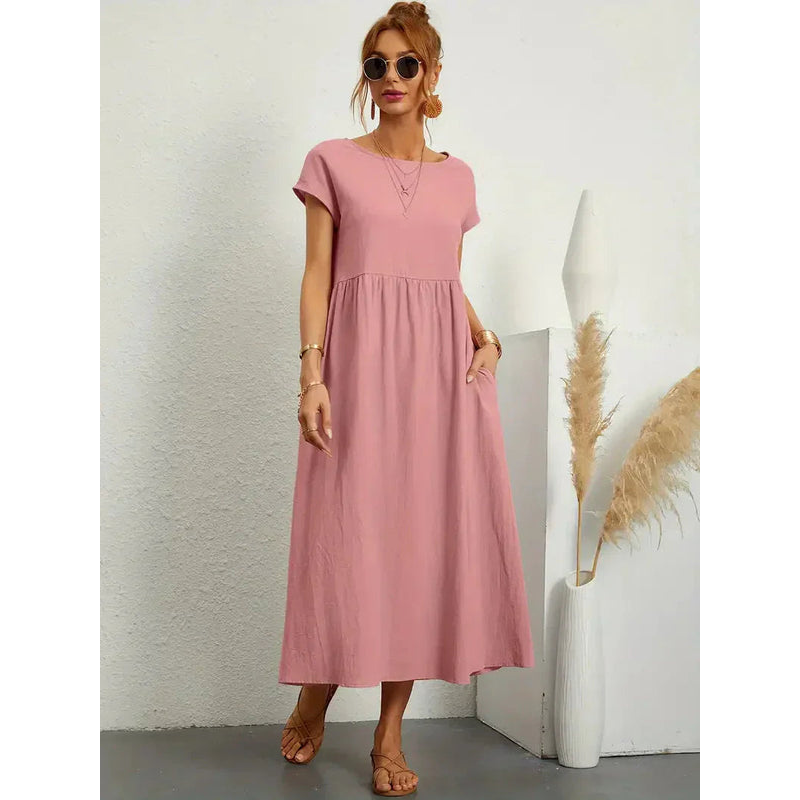 Dames zomerjurk – Ademende stof – Elegante taille – Casual stijl