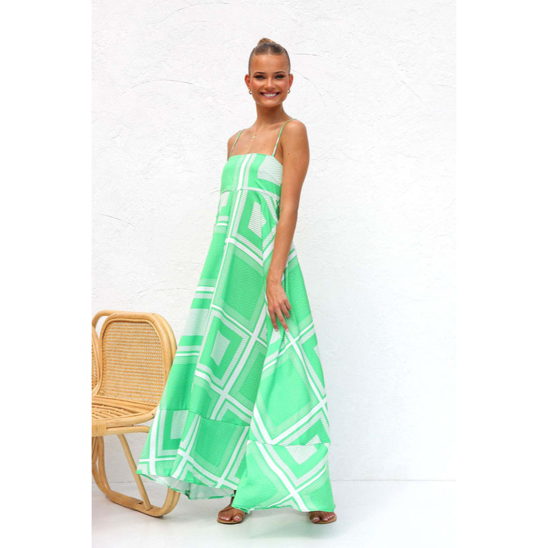 Maxi-jurk voor dames – Fijne bandjes – Comfortabele pasvorm – Luchtig gevoel