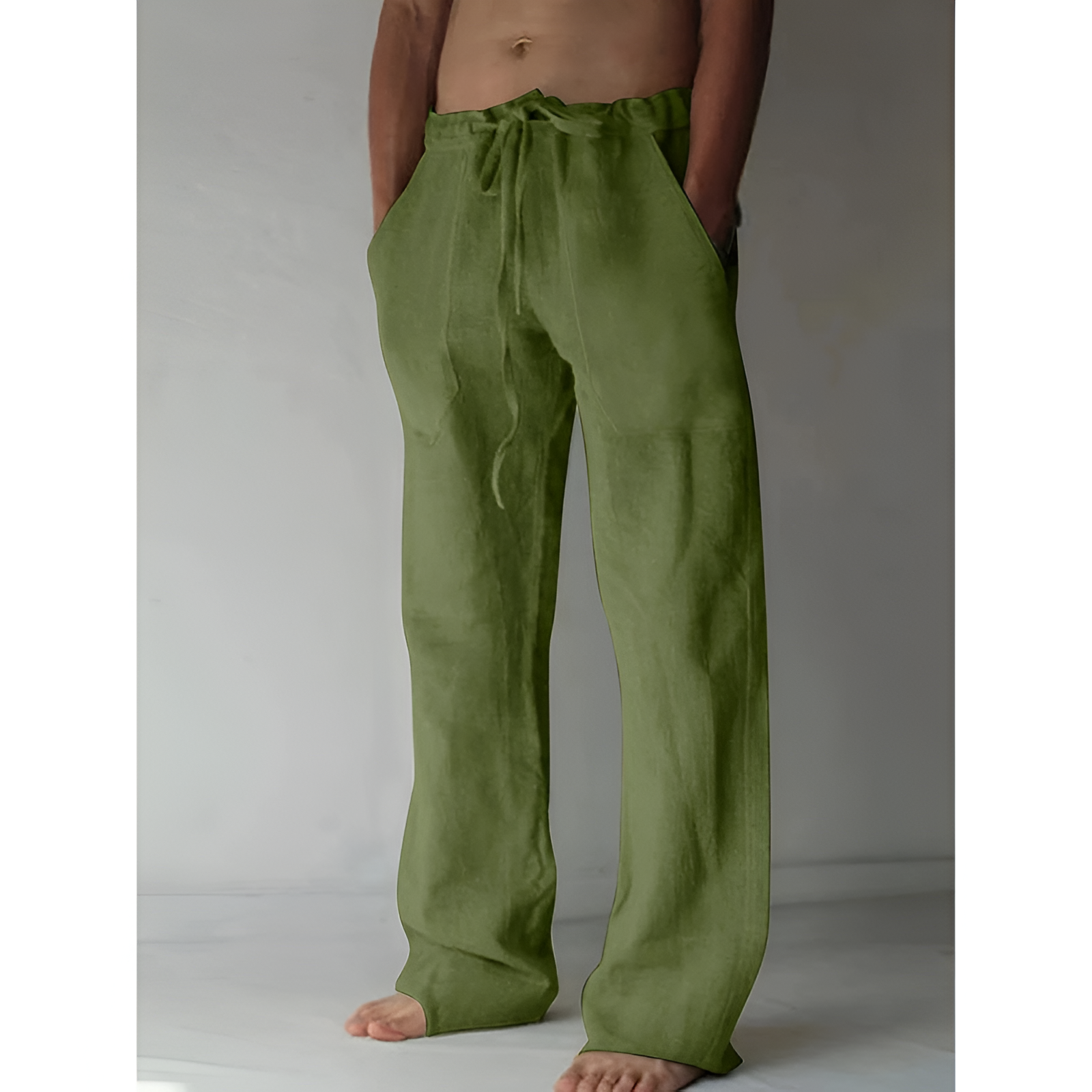 Heren linnen broek – luchtig ontwerp – casual look – zacht materiaal