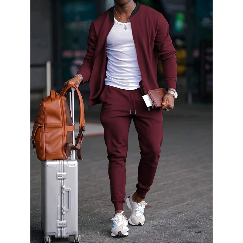 Heren trainingspak – Getailleerd model – Lichtgewicht materiaal – Stijlvolle look