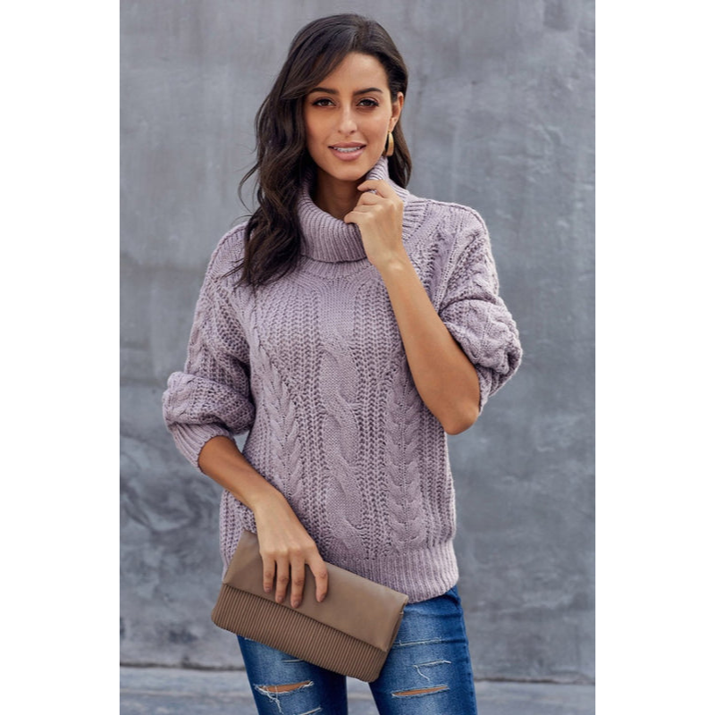 Oversized gebreide trui voor dames – Kabelpatroon – Warm – Casual stijl