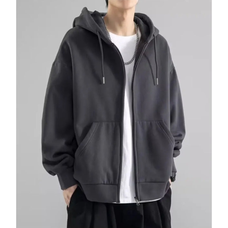 Herenhoodie met ritssluiting – Relaxed fit – Ademende stof – Casual stijl