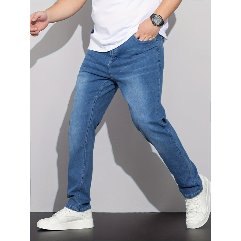 Heren stretch denim jeans – Slim fit – 5-pocket model – Ademende stof