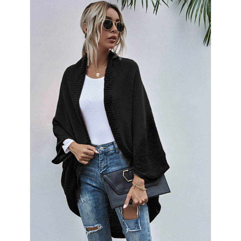 Wollen vest voor dames – Open voorkant – Oversized pasvorm – Trendy ontwerp