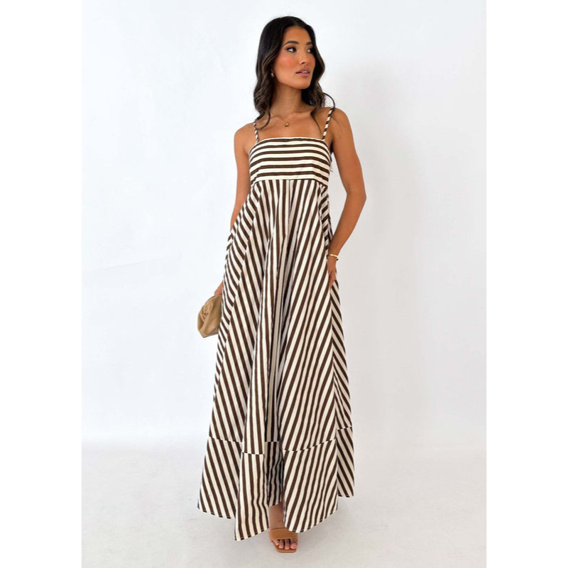 Maxi-jurk voor dames – Fijne bandjes – Comfortabele pasvorm – Luchtig gevoel