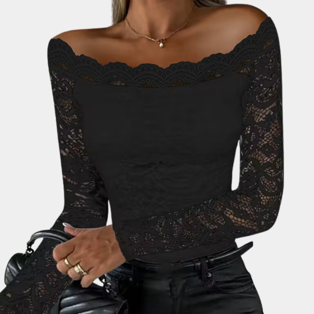 Variant image for Elegante Off Shoulder Top Met Kant-1