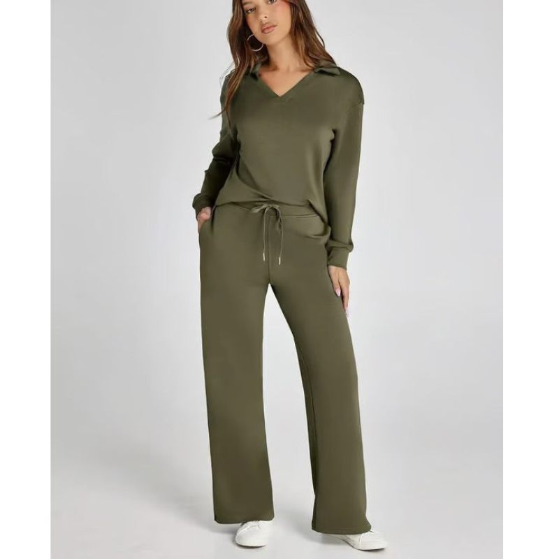 Damesoutfitset - Sportief sweatshirt - Relaxte pasvorm - Stijlvol en comfortabel