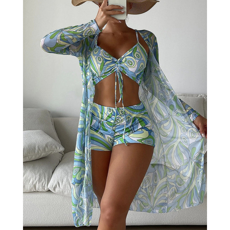 Bikiniset voor dames – 3-delige set – Comfortabele pasvorm – Stijlvolle look