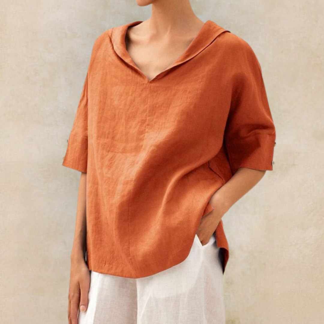 Damesblouse – Relaxte pasvorm – 100% katoen – Lichtgewicht en ademend