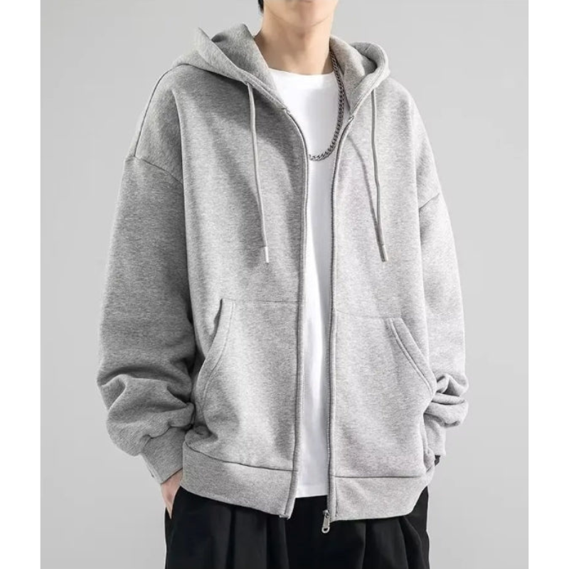 Herenhoodie met ritssluiting – Relaxed fit – Ademende stof – Casual stijl