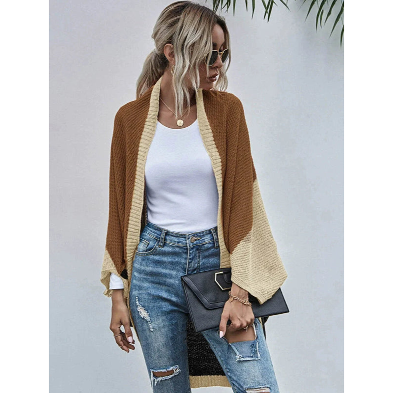 Wollen vest voor dames – Open voorkant – Oversized pasvorm – Trendy ontwerp