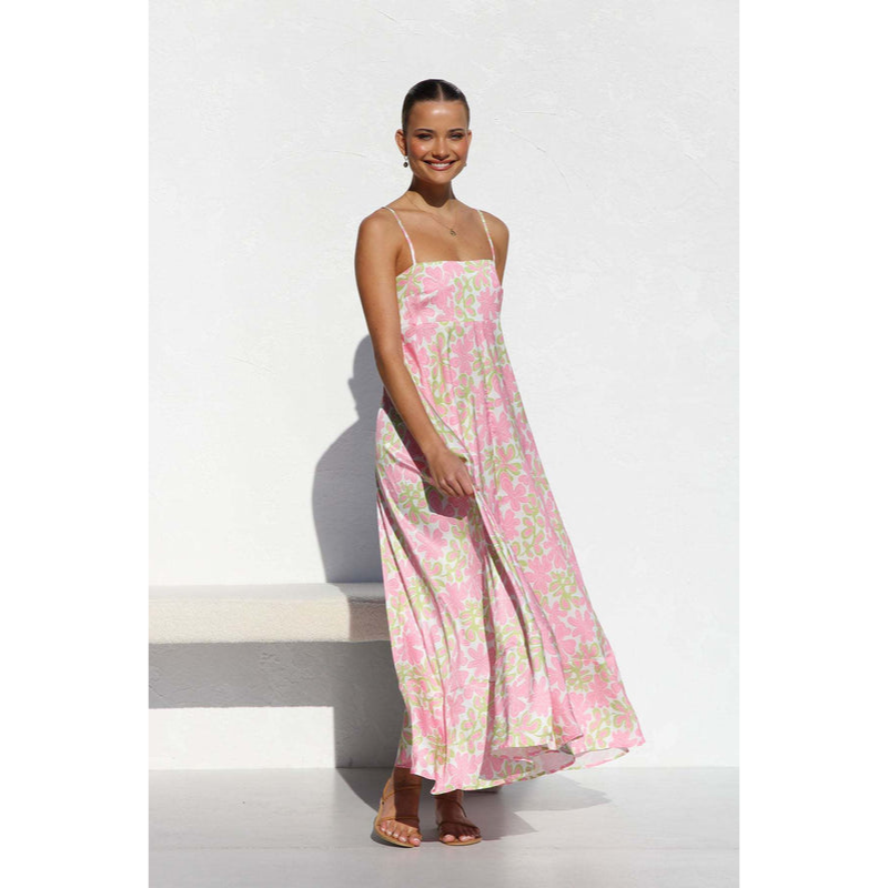 Maxi-jurk voor dames – Fijne bandjes – Comfortabele pasvorm – Luchtig gevoel