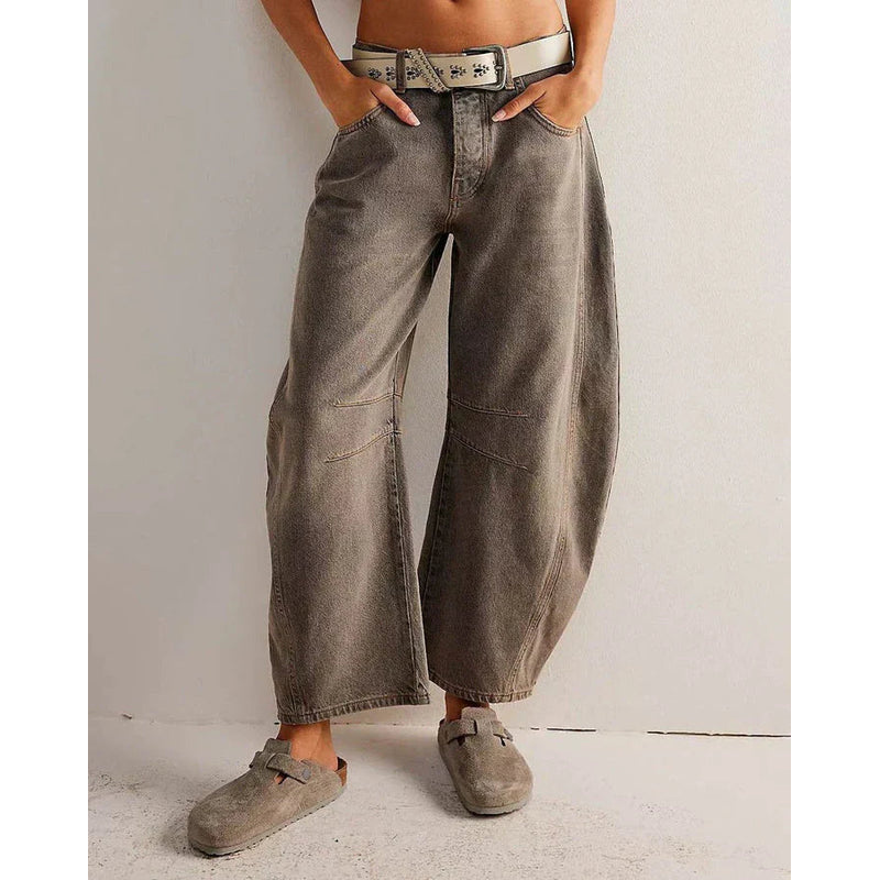 Dames barrel jeans - Comfortabel ontwerp - Ademende stof - Casual stijl