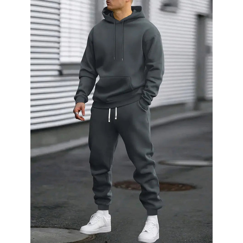 Heren trainingspak - Sweatshirt met capuchon - Tapered joggingbroek - Ademende stof