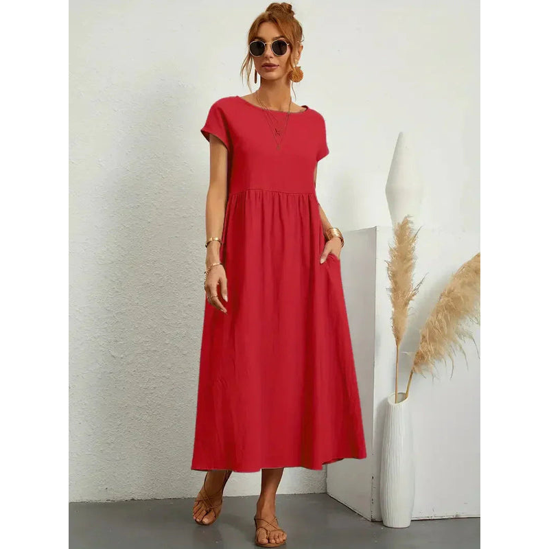 Dames zomerjurk – Ademende stof – Elegante taille – Casual stijl