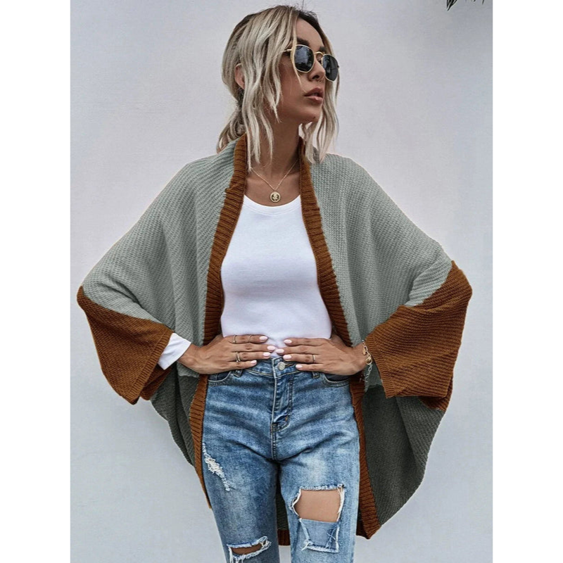 Wollen vest voor dames – Open voorkant – Oversized pasvorm – Trendy ontwerp