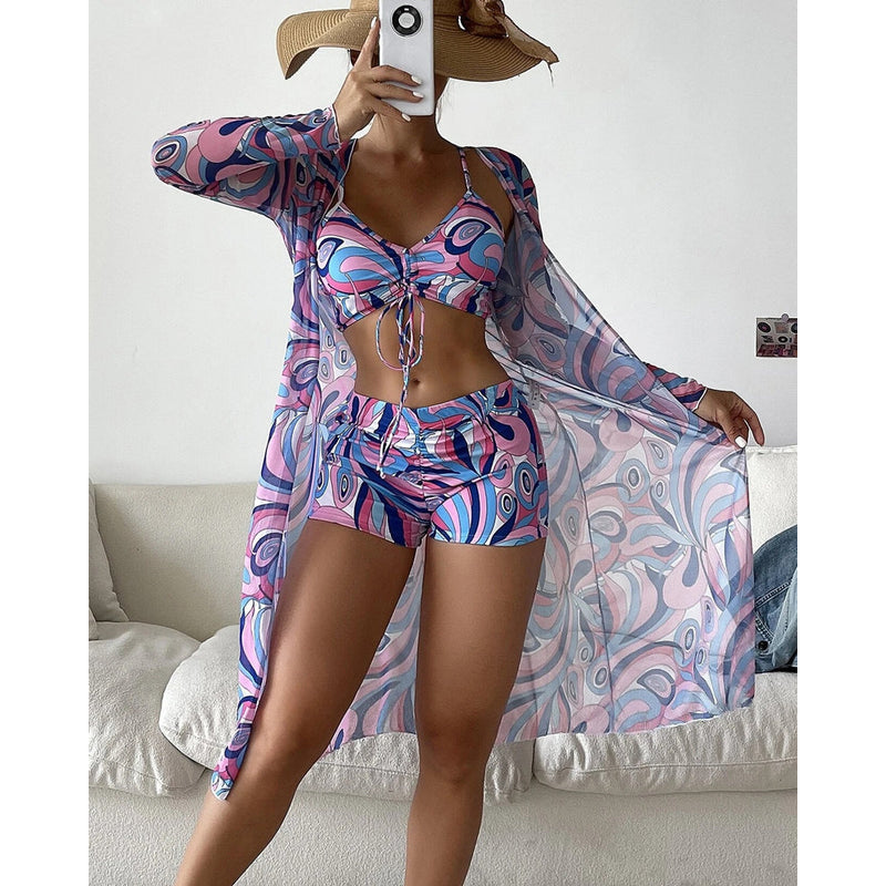 Bikiniset voor dames – 3-delige set – Comfortabele pasvorm – Stijlvolle look