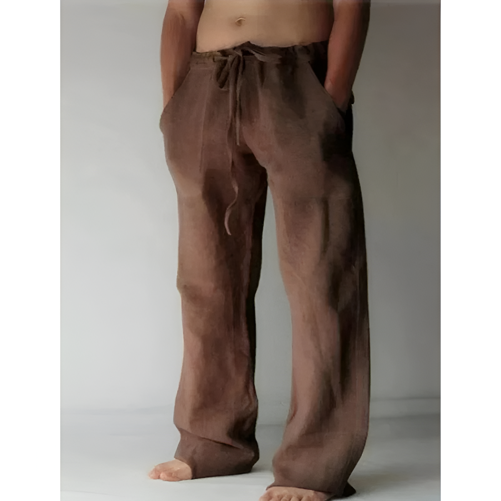 Heren linnen broek – luchtig ontwerp – casual look – zacht materiaal