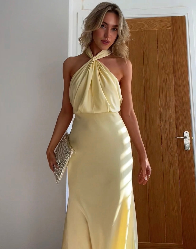 Maxi-jurk voor dames – zachte textuur – elegante details – comfortabele pasvorm
