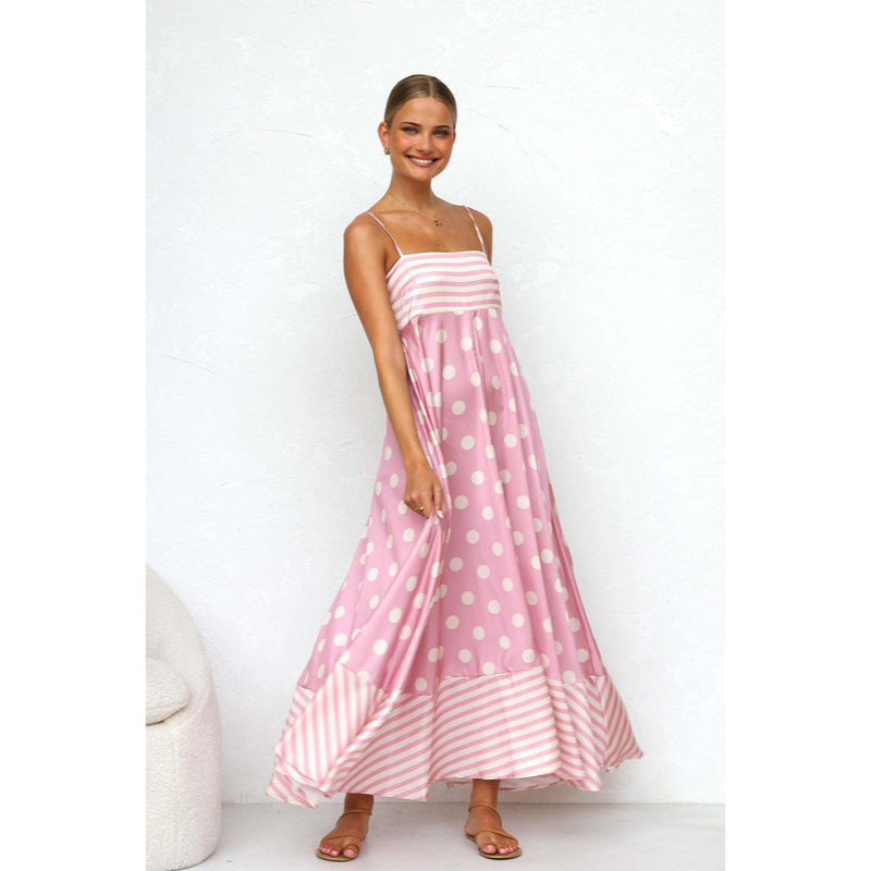 Maxi-jurk voor dames – Fijne bandjes – Comfortabele pasvorm – Luchtig gevoel