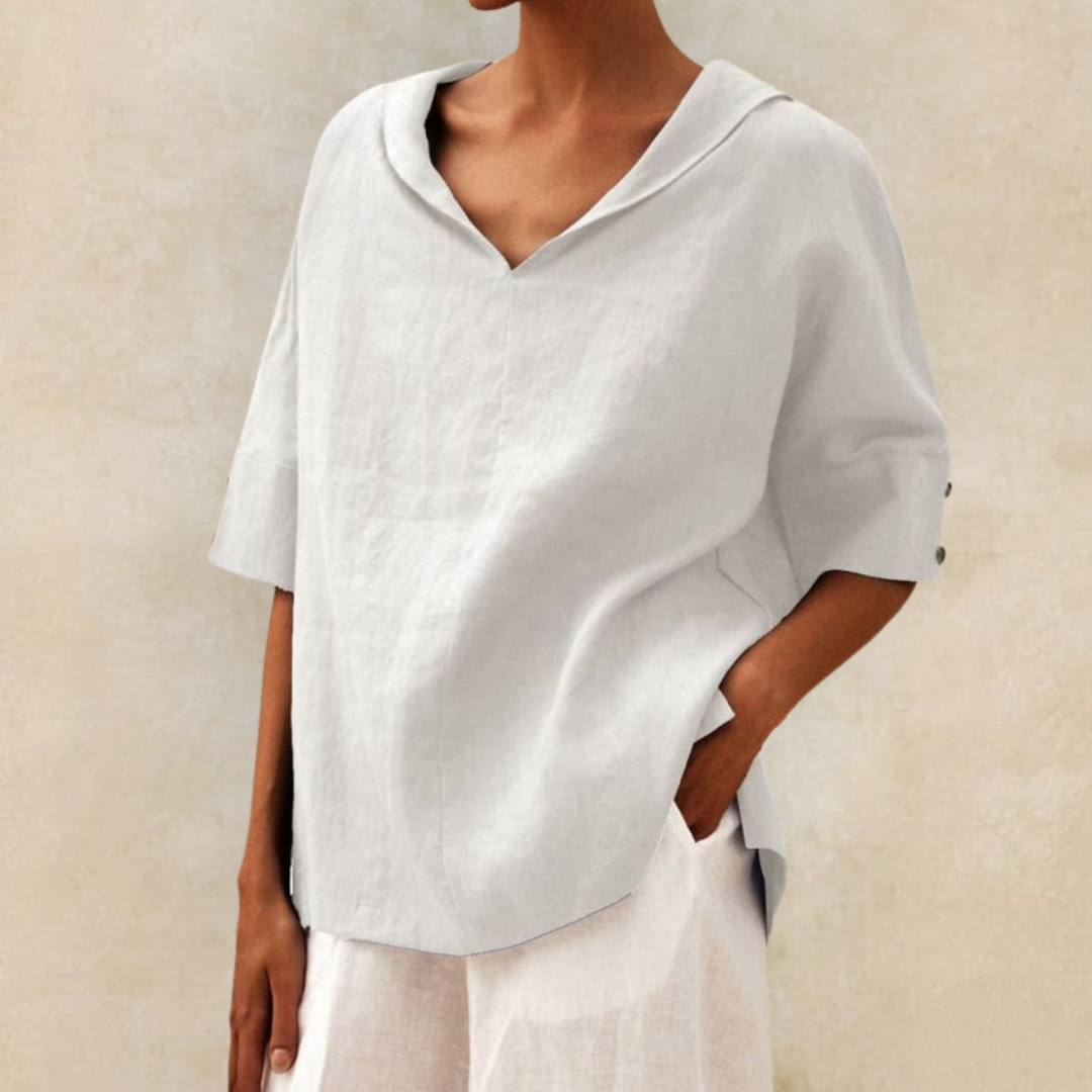 Damesblouse – Relaxte pasvorm – 100% katoen – Lichtgewicht en ademend