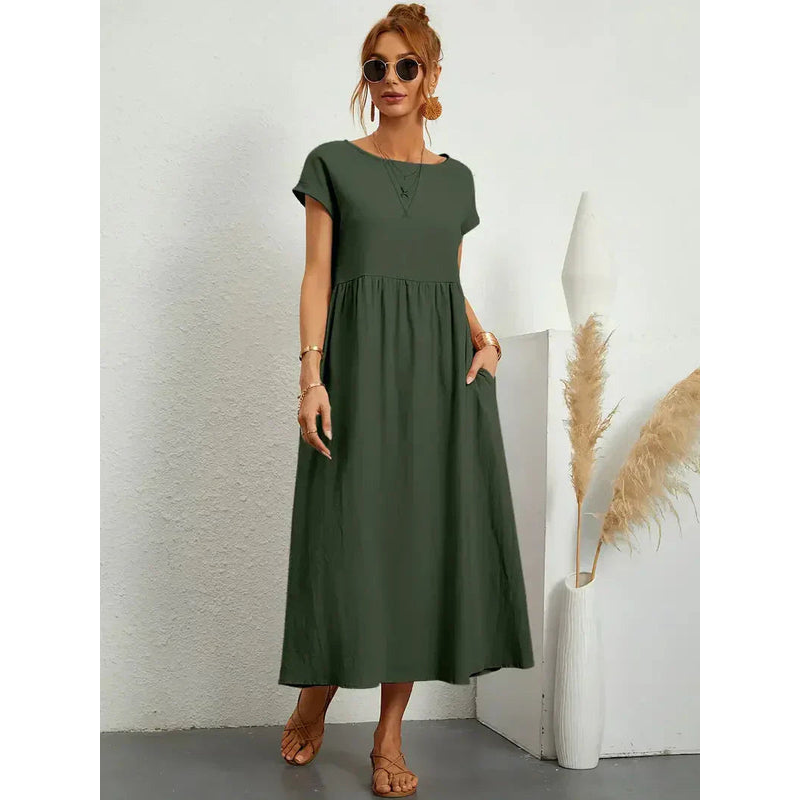 Dames zomerjurk – Ademende stof – Elegante taille – Casual stijl