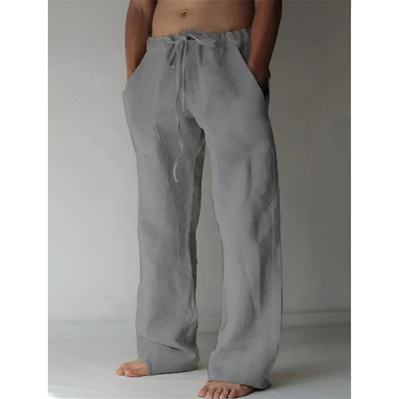 Heren linnen broek – luchtig ontwerp – casual look – zacht materiaal