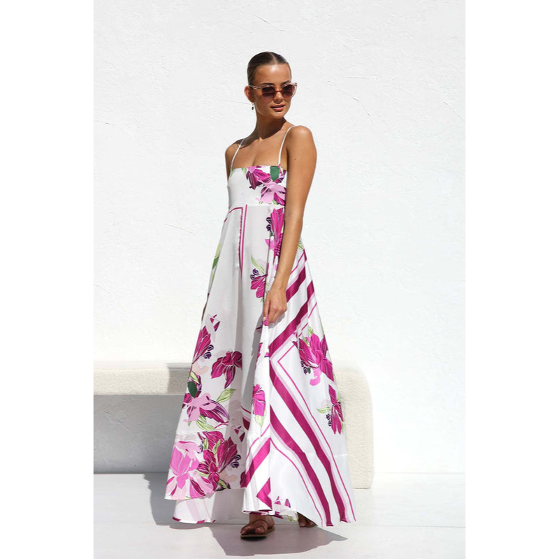 Maxi-jurk voor dames – Fijne bandjes – Comfortabele pasvorm – Luchtig gevoel