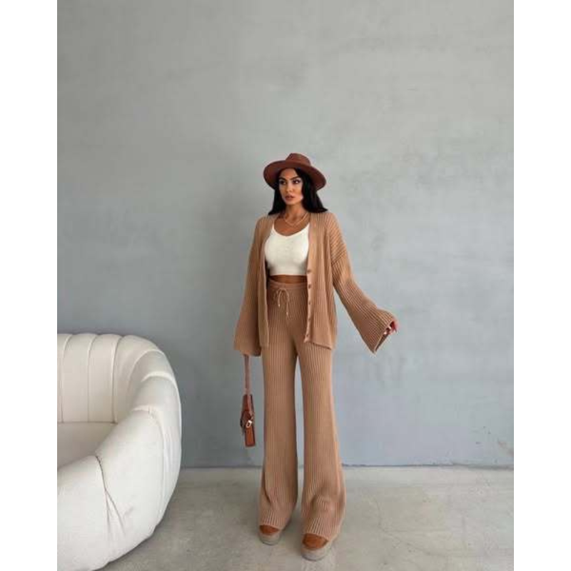 Damesloungekleding – zachte premium stof – trendy wijde mouwen – veelzijdige stijl