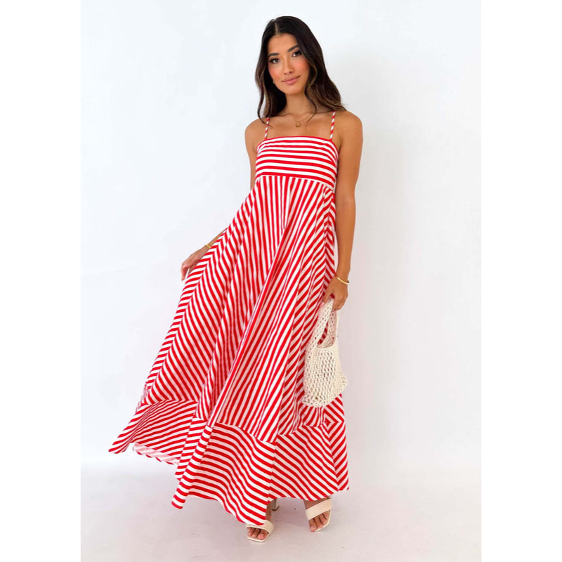 Maxi-jurk voor dames – Fijne bandjes – Comfortabele pasvorm – Luchtig gevoel