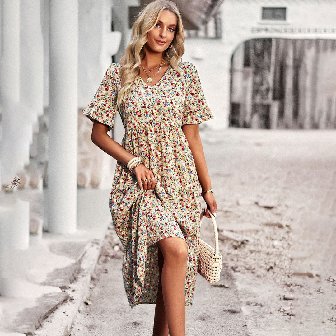 Damesjurk – Ademend materiaal – Speelse mouwen – Zomerse stijl
