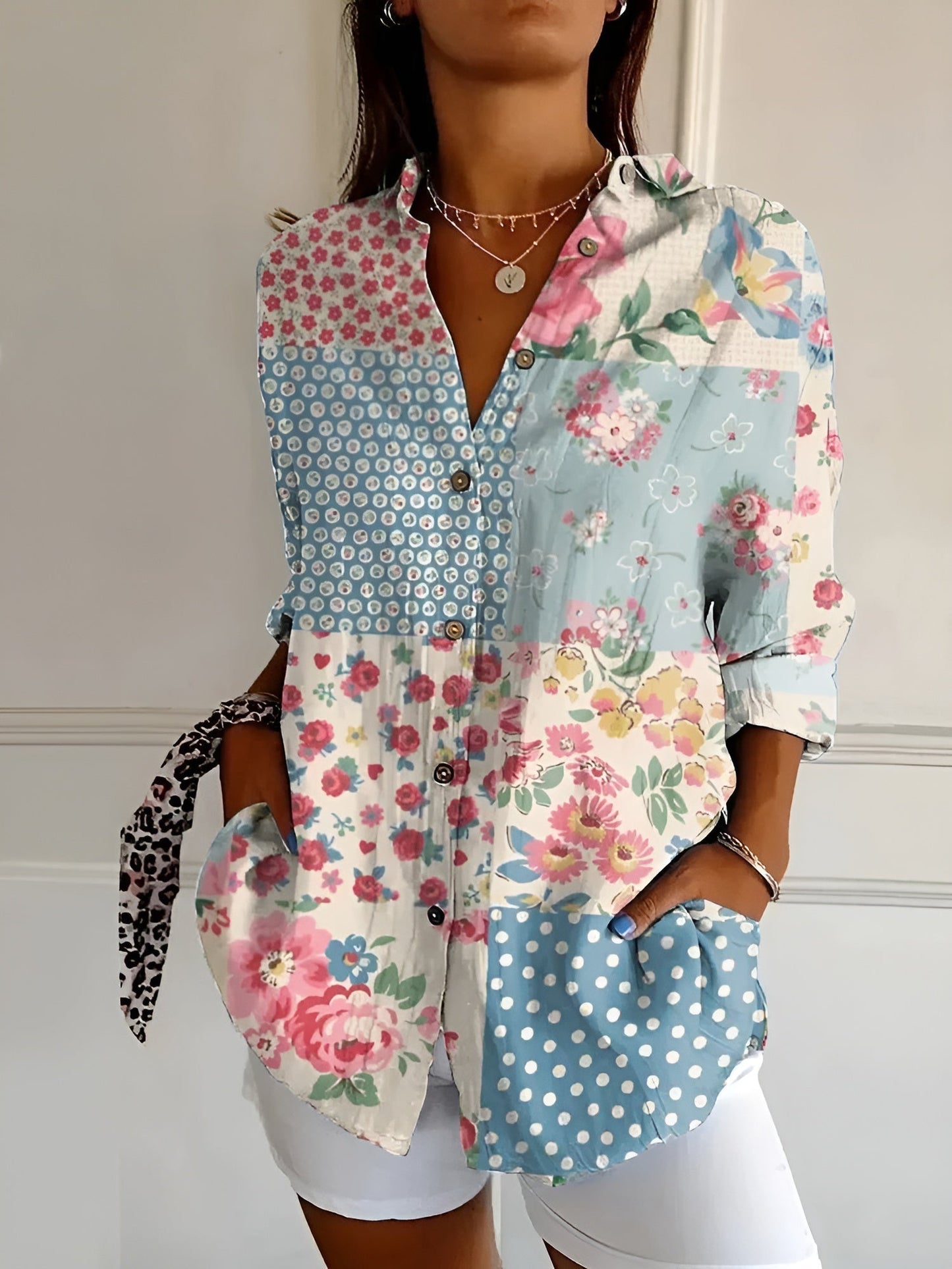 Artistiek Polkadot T Shirt Dames