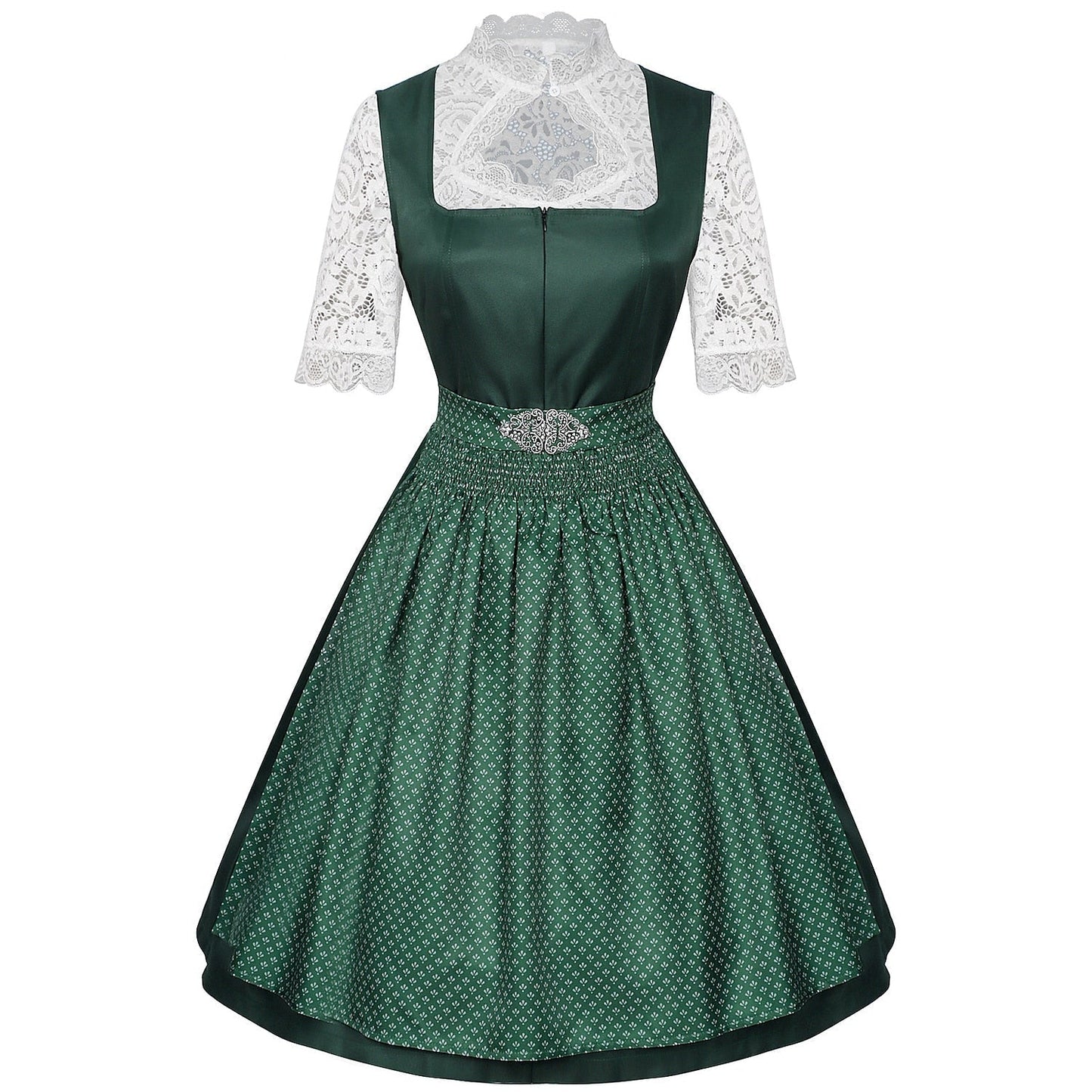 Beierse dirndljurk – Oktoberfest | Met schort en kanten blouse voor een traditionele look